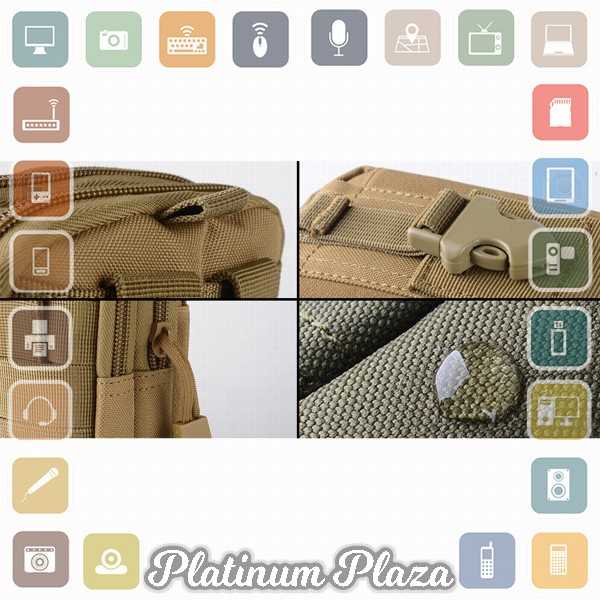 Airsson Tas Pinggang Mini Tactical Waistbag Army Look - JSH1525 - Khaki`KZQM7M-