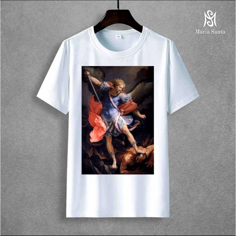 kaos malaikat St. Mikael putih