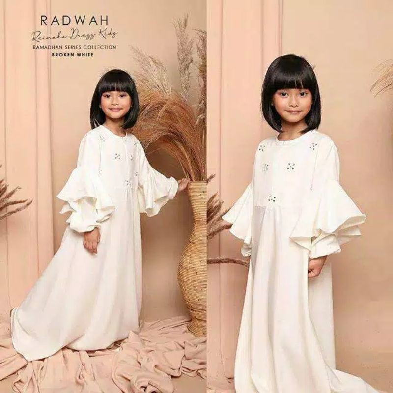 Radwah Sarimbit Lebaran Series Reinaka Dress Gamis Ibu Anak Alandra Koko Pria Dewasa by Radwah