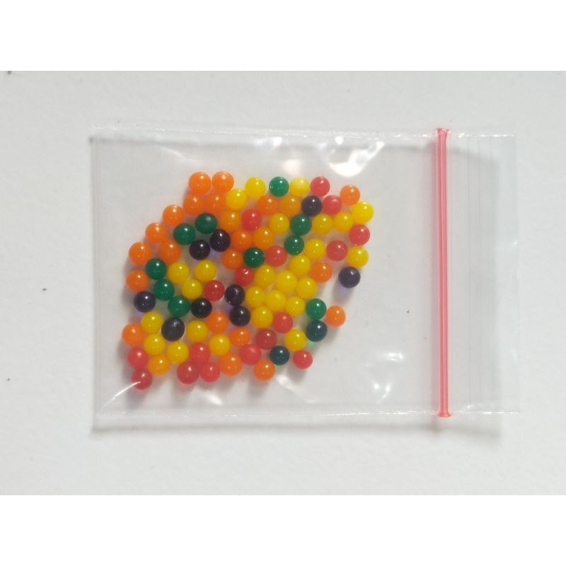 Waterbeads / Hydrogel Multicolor / Mainan anak Animal Rendaman/ Bola Kecil Rendeman [ SACHET ]-Polos Sachet