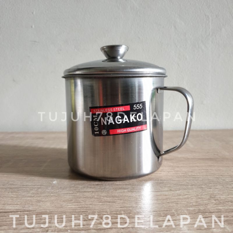 Mug Stainless 10cm 555 - Mug Stainless Steel Nagako 10cm