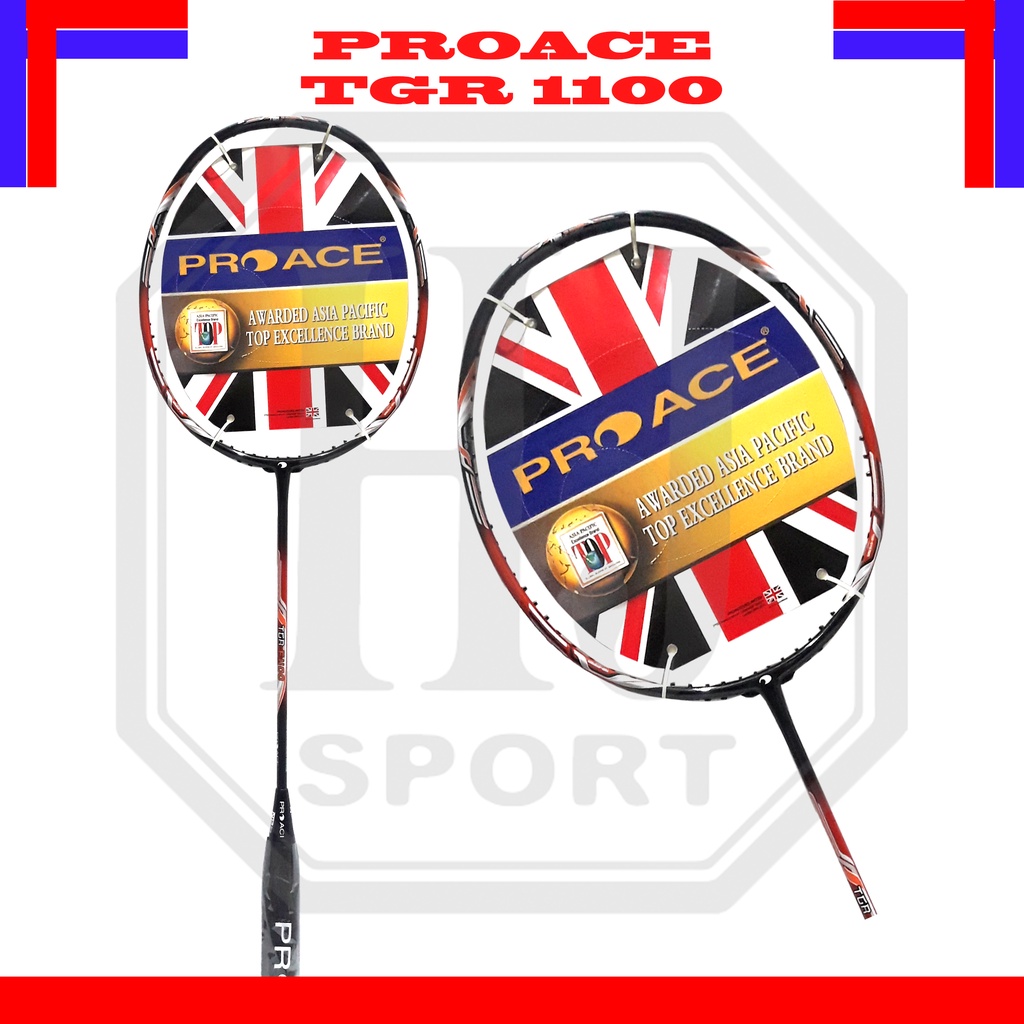 Raket Badminton Original Pro Ace TGR 1100 Bonus Komplit