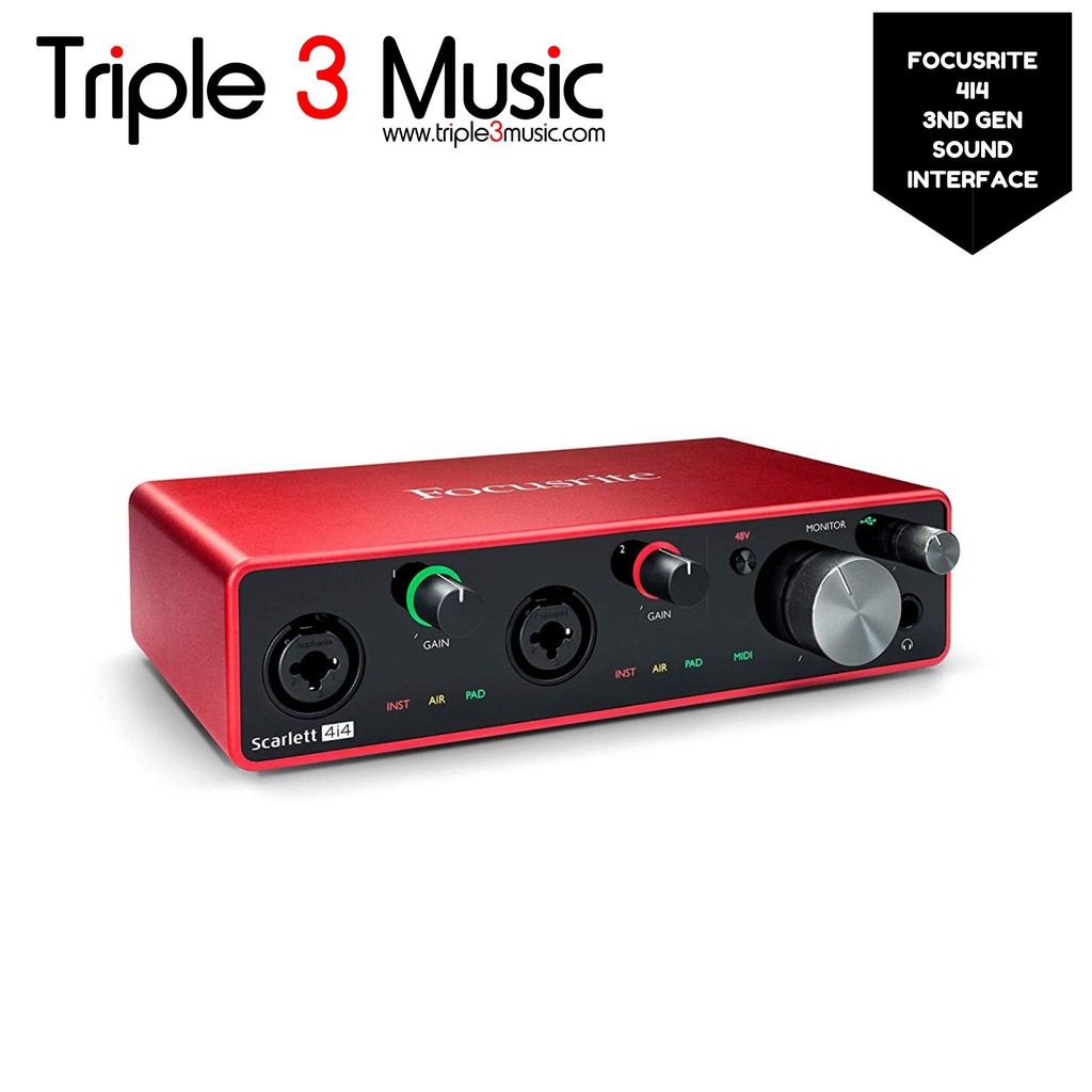 Focusrite Scarlett 4i4 3rd Gen ORIGINAL Garansi Soundcard Recording