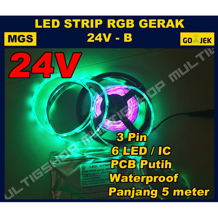 LED Strip RGB Gerak 24v - B