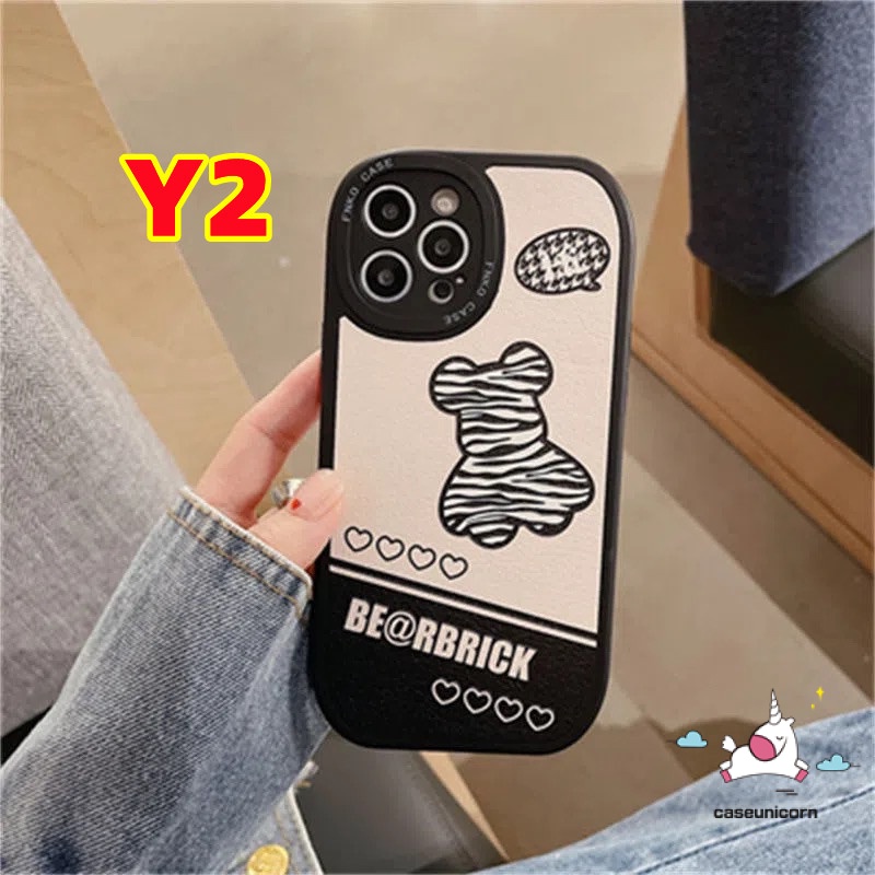 Casing OPPO A95 A57 A17 A15 A3S A96 A55 A17K A15s A94 A12 A16K A16 A1K A31 A9 A5 A54 A5S A76 A7 A92 A74 A16E A58 A78 Reno 5F 8T 7Z 5 8 6 A53 A33 Checkerboard Violent Bear Sarung Soft Case