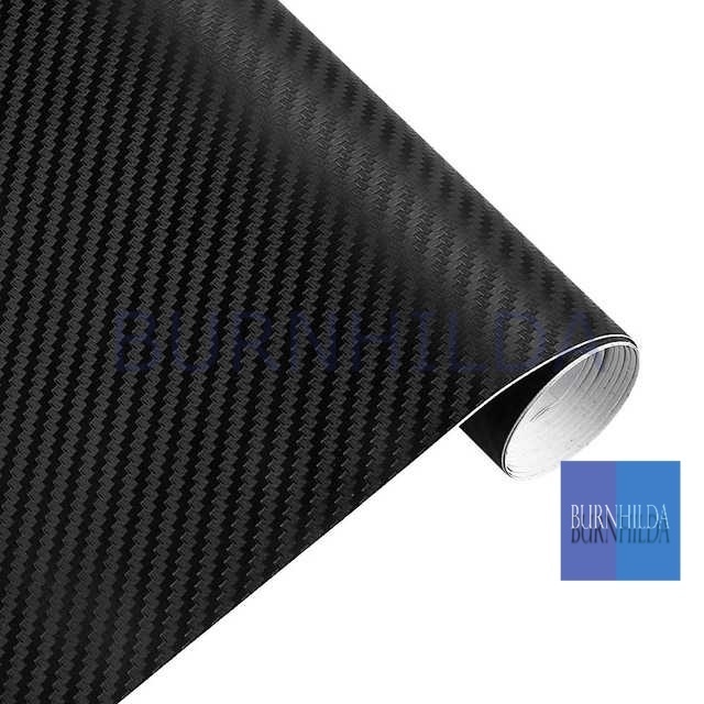 Stiker Vinyl Carbon Fiber Mobil Car Wrap 3D Multifungsi 127 x 30 CM mobil motor burnhilda