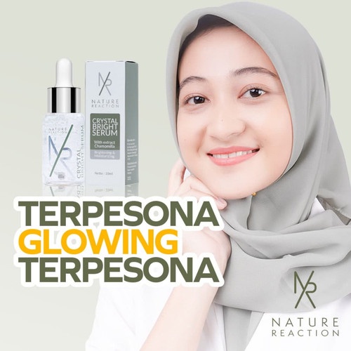 Serum Wajah NR 20 ml - Original NATURE REACTION CRYSTAL BRIGHT SERUM Whitening Brightening &amp; Moisturizing Serum Pemutih Pencerah Kulit Wajah Glowing Alami Asli BPOM Halal