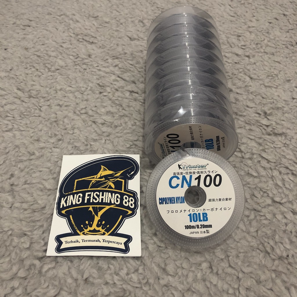 Senar Pancing TRIXSTER CN 100 Nilon Konekting Connecting Grey atau Abu Abu Murah Meriah