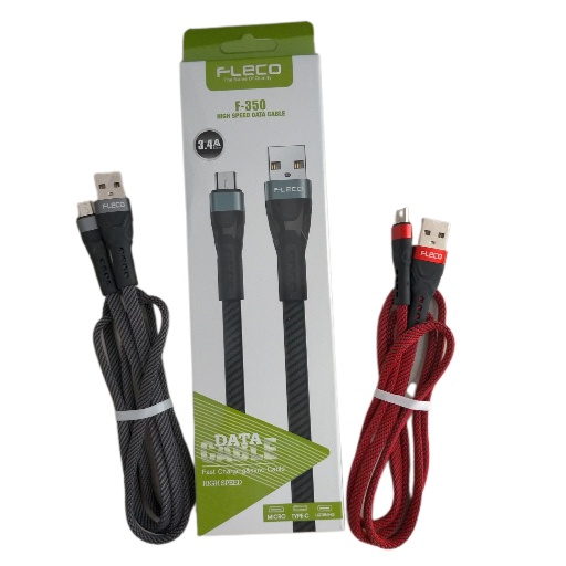 KABEL DATA FLECO F-350 MICRO USB QUALCOMM 3.0A FAST CHARGING DATA CABLE HIGH QUALITY