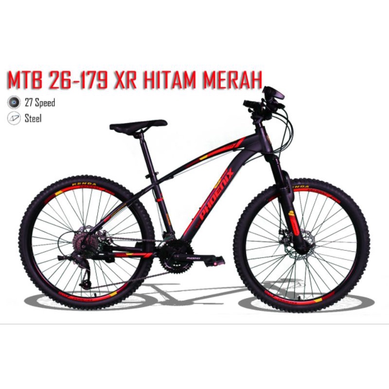 [EKA JAAYA SEPEDA] SEPEDA GUNUNG MTB STEEL / ALLOY SIZE 26 / 27.5 INCH PHOENIX 179 XR 181 XR 187 XR