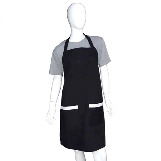 Chef Wear Apron / Celemek Hitam Full Komb