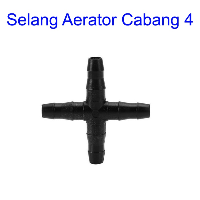 Sambungan Selang Aquarium Aerator Splitter Cross 4 Cabang Selang Air