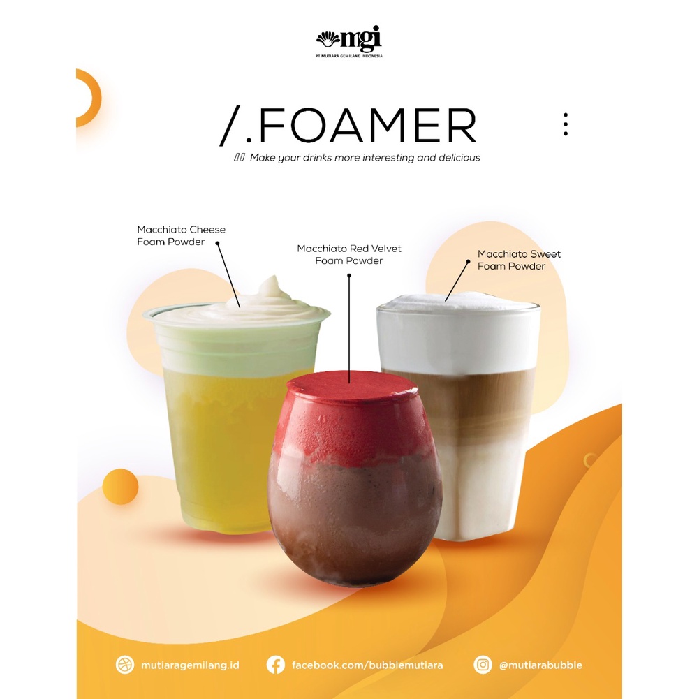 

MACHIATO SWEET FOAM POWDER / BUBUK MINUMAN MACCHIATO / MACCHIATO FOAM POWDER / MACCHIATO POWDER / MACCHIATO FOAM
