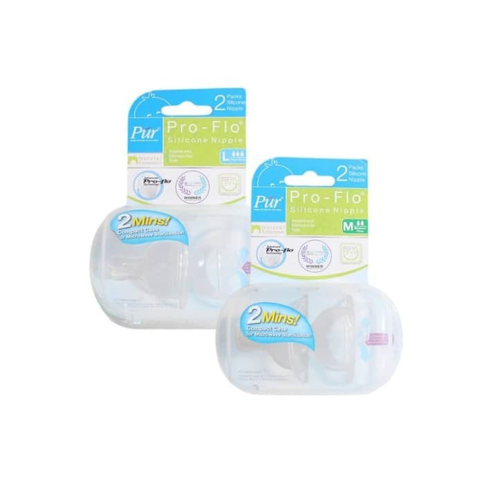 Pur Pro-Flo Silicone Nipple Size L Dot Bayi