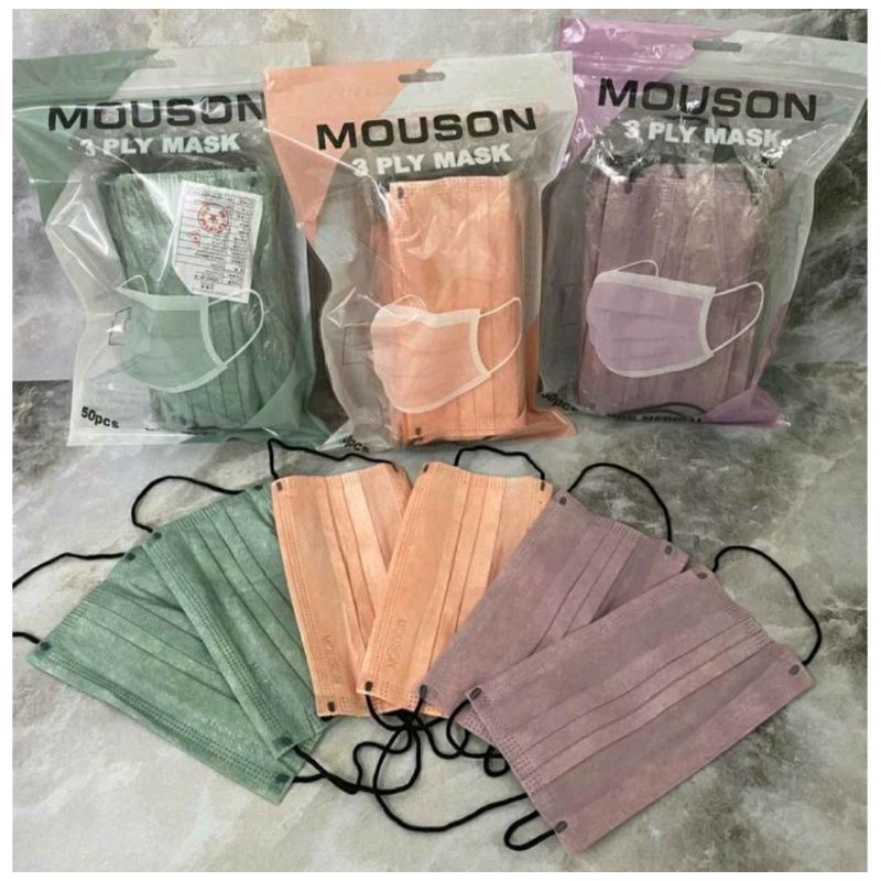 Masker 3ply Earloop 50pcs Mouson
