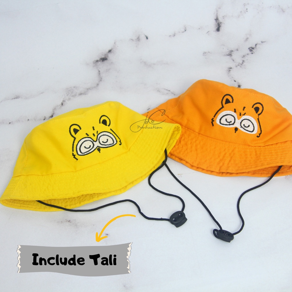 Jocoporduction - Topi Anak BUCKET Hat Tali Premium Bordir Rubah