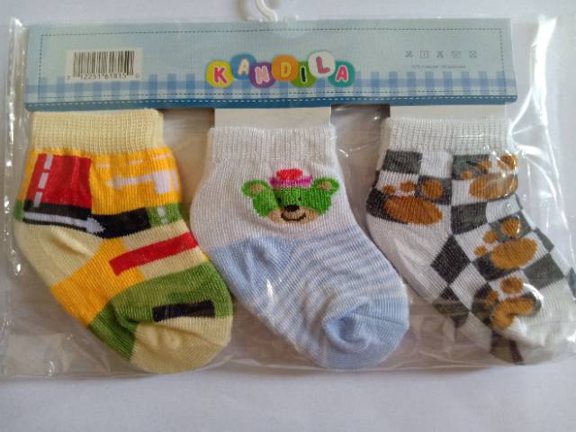 Kaos Kaki baby winteku / Flower /kingdom newborn size(0-6 BULAN) (3IN1)