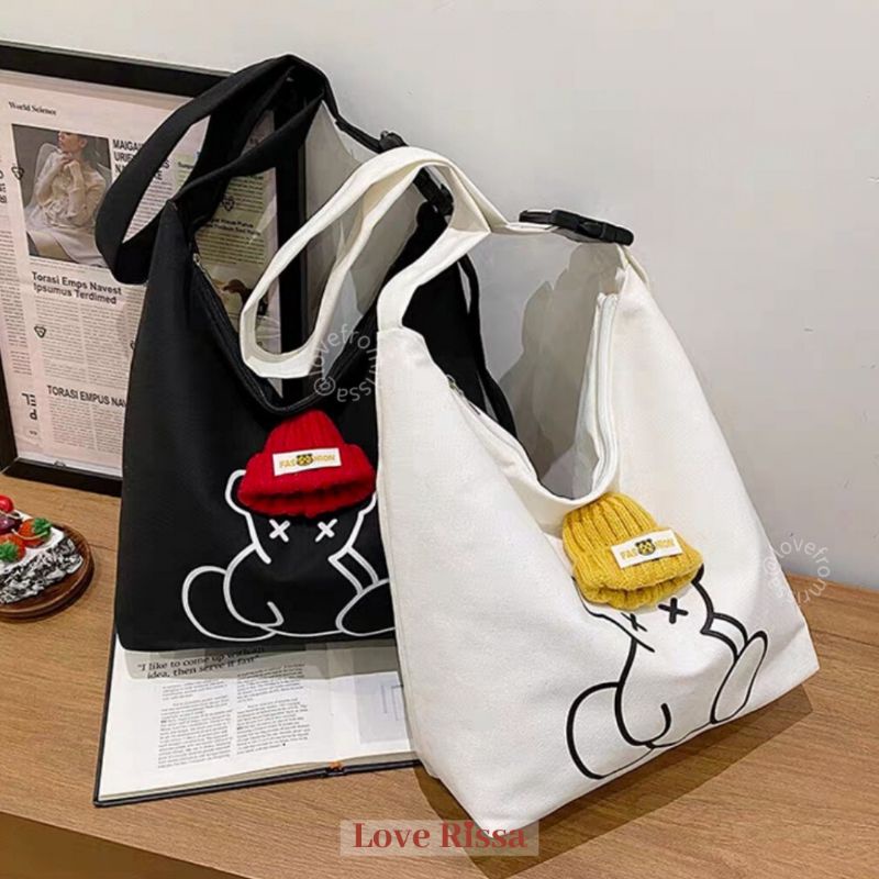 Tas Japanese Kaws Sling Bag Tas Selempang Tote Bag Wanita Love Rissa