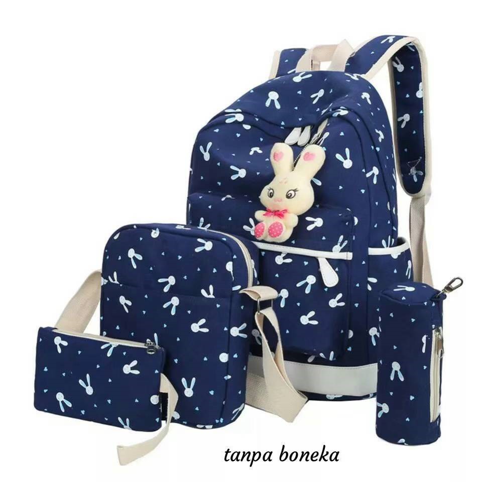 BDKR_TAS - Tas wanita set/ransel beranak/tas beranak 3 in/motif kelinci playboy