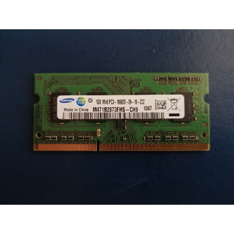 RAM Laptop 1GB DDR3 Samsung 1Rx8 PC3-10600S (M471B2873FHS-CH9)
