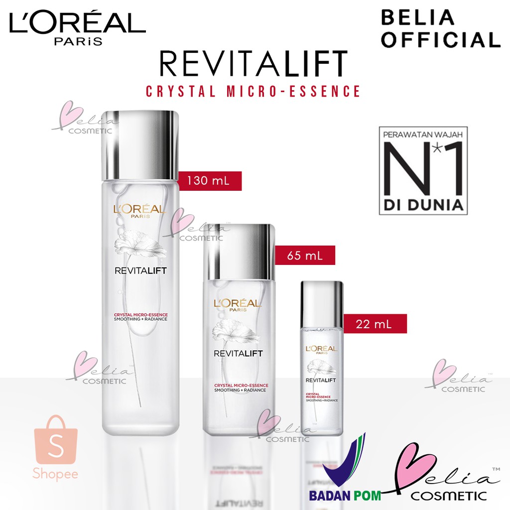 ❤ BELIA ❤ L'Oreal RevitaLIFT Crystal Micro Essence w Centella Asiatica + Skin Brightening LOREAL Serum 22 ml | 65 ml | 130 ml