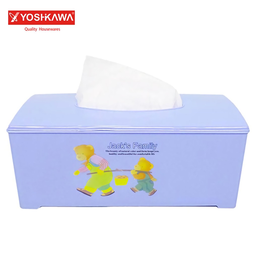 YOSHIKAWA Tempat Tissue Kotak Tisu 250 Lembar Tissue Box EVL-T-112 Biru