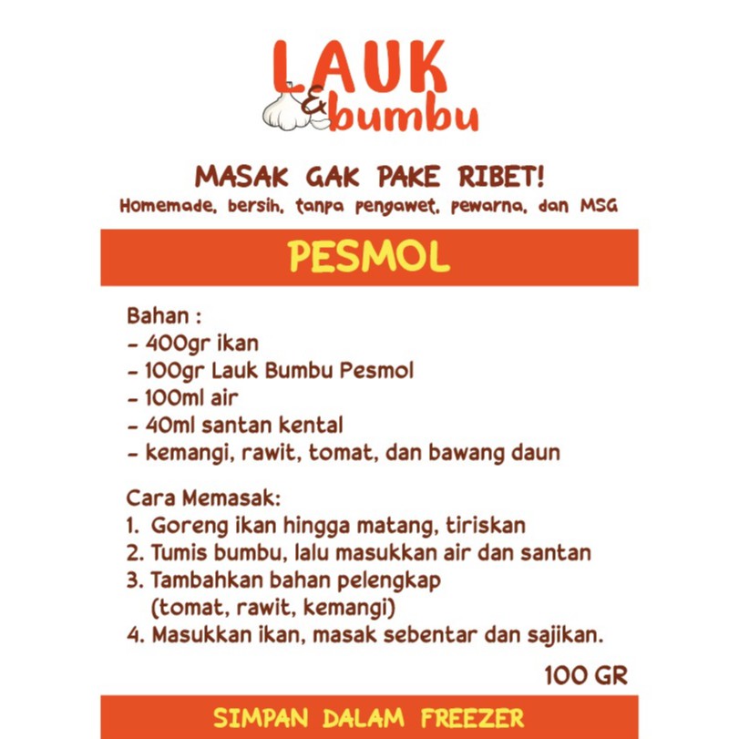 

Lauk bumbu pesmol 100gr