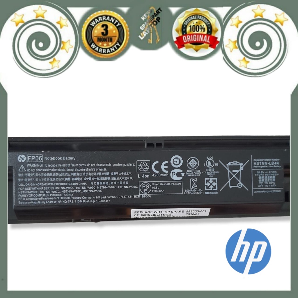 Baterai battery batre laptop HP Probook 440 G0 440 G1 450 G1 450-G0 455-G0 G1 HSTNN-W92C FP06 Black original