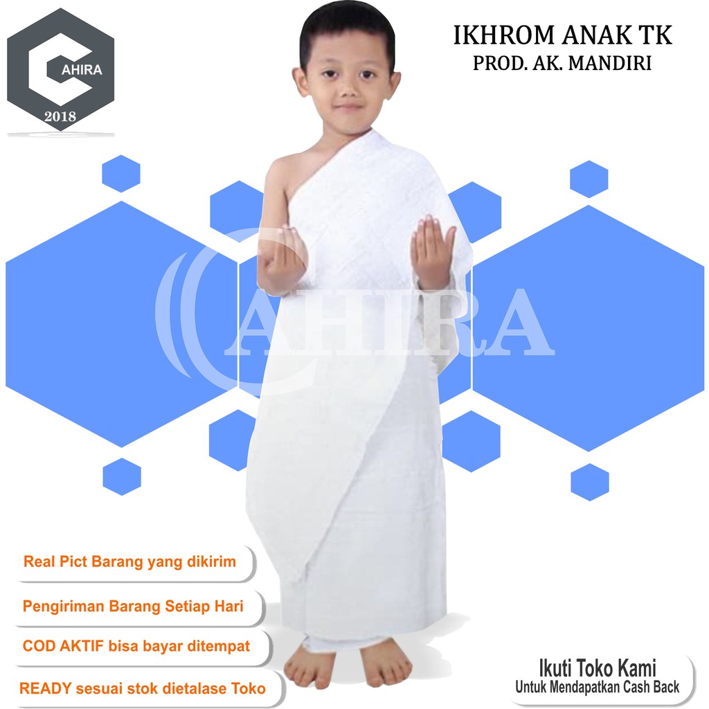 BAJU HAJI ANAK IHROM KAIN BAJU MANASIK HAJI UMROH TK ANAK LAKI BAHAN HANDUK