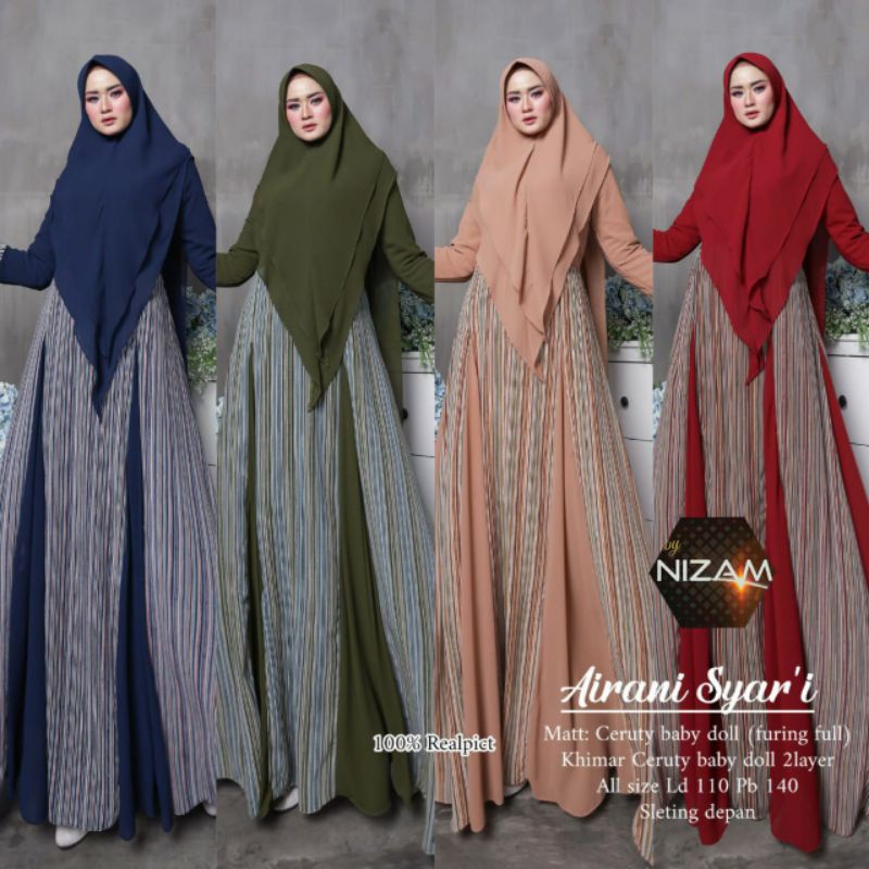 Anindya Airani Nizam Dress Gamis Syar'i Original Terbaru