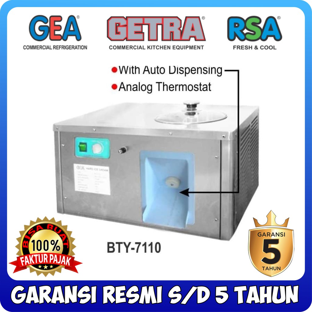 HARD ICE CREAM MACHINE GEA BTY-7110 MESIN PEMBUAT ES KRIM