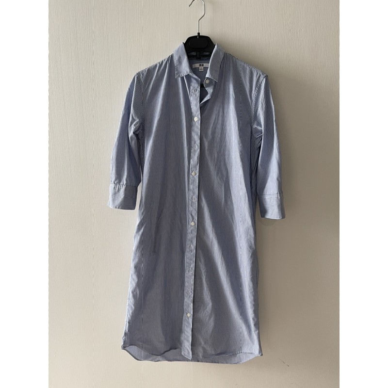 preloved - uniqlo kemeja panjang dress