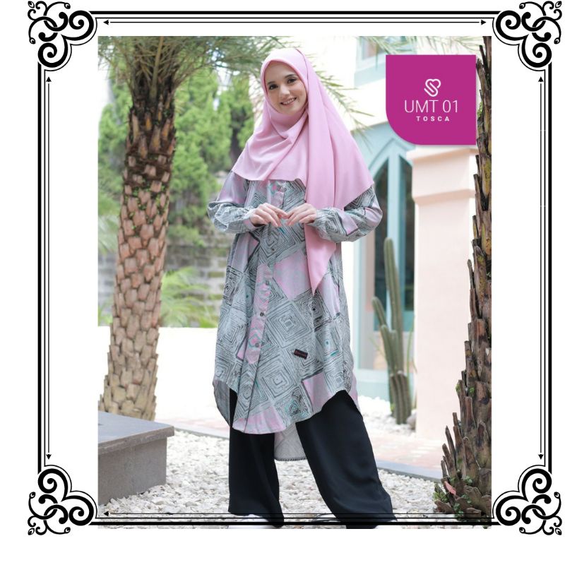 Tunik Kekinian 2022 Atasan Wanita Terbaru Tunik Panjang Katun Rayon Premium Kancing Depan Busui Frie