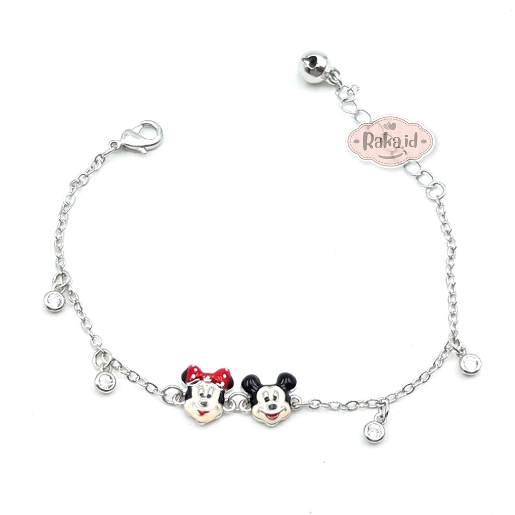 Gelang Tangan Rantai Anak Motif Mickey Minnie Couple Perhiasan Anak 849