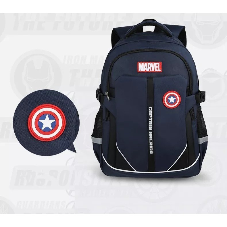 Tas Ransel Backpack Anak Laki Laki Captain Amerika Tas Sekolah SD SMP SMA