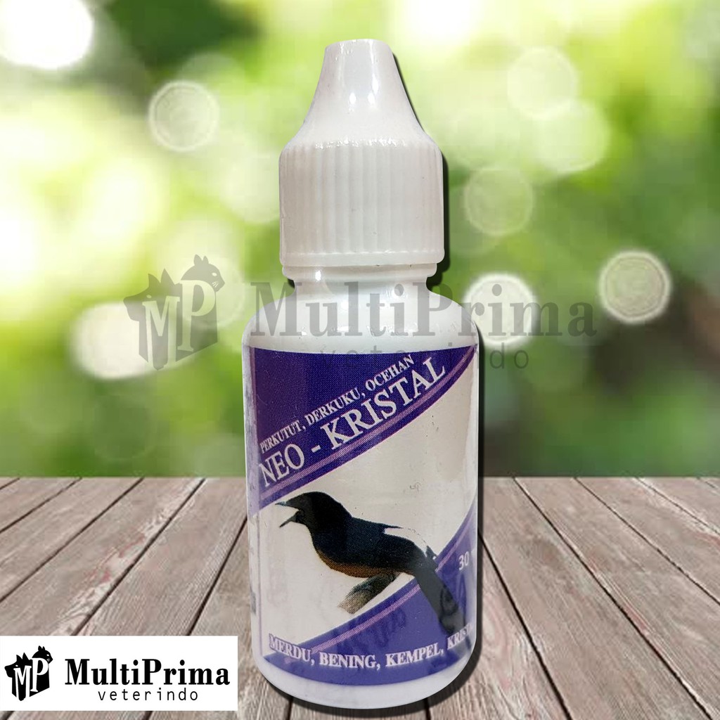 Obat Vitamin Burung Kicau Perkutut  Ocehan Suara Bening Merdu NEO - KRISTAL 30 ml