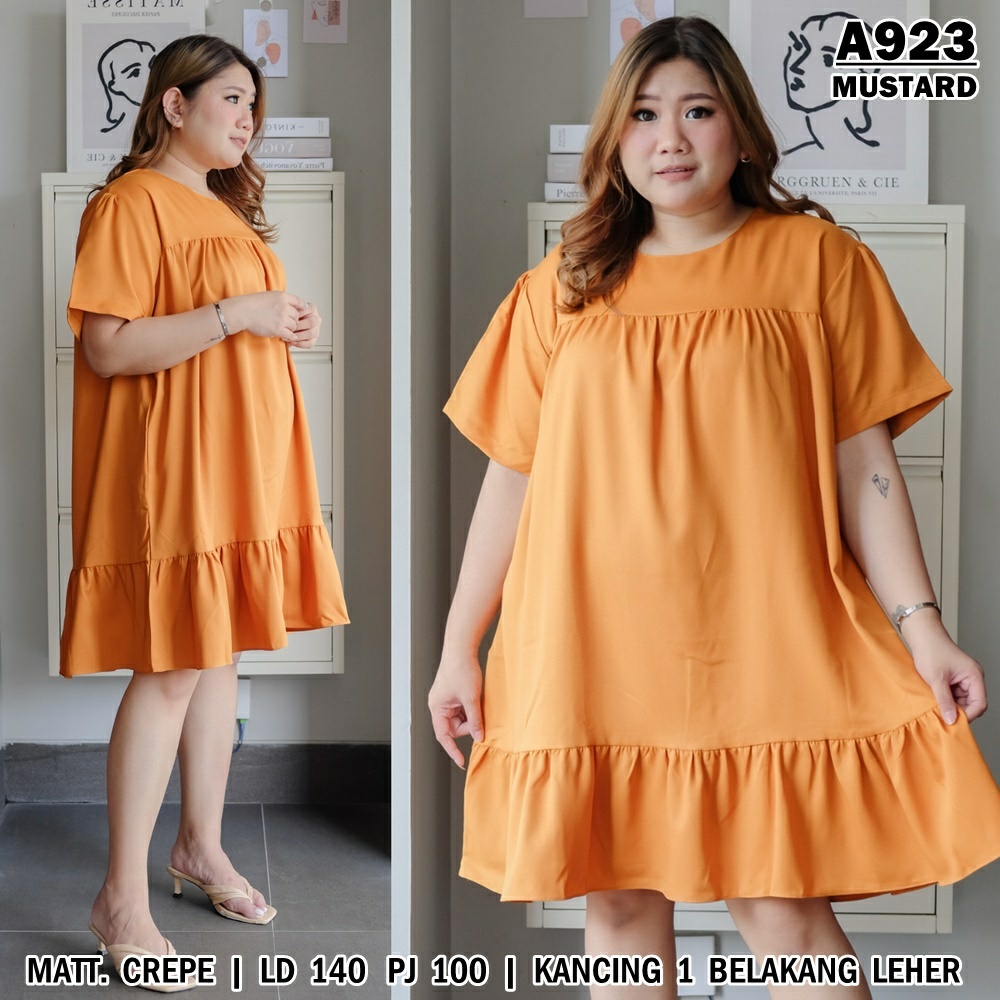 WSE390 - Dress BIG SIZE XXXL Fani Dress JUMBO UK 3XL LD 140 CM PJ 100 CM Dress Wanita Jumbo Dress Wanita Besar Tunik Wanita Jumbo PREMIUM QUALITY