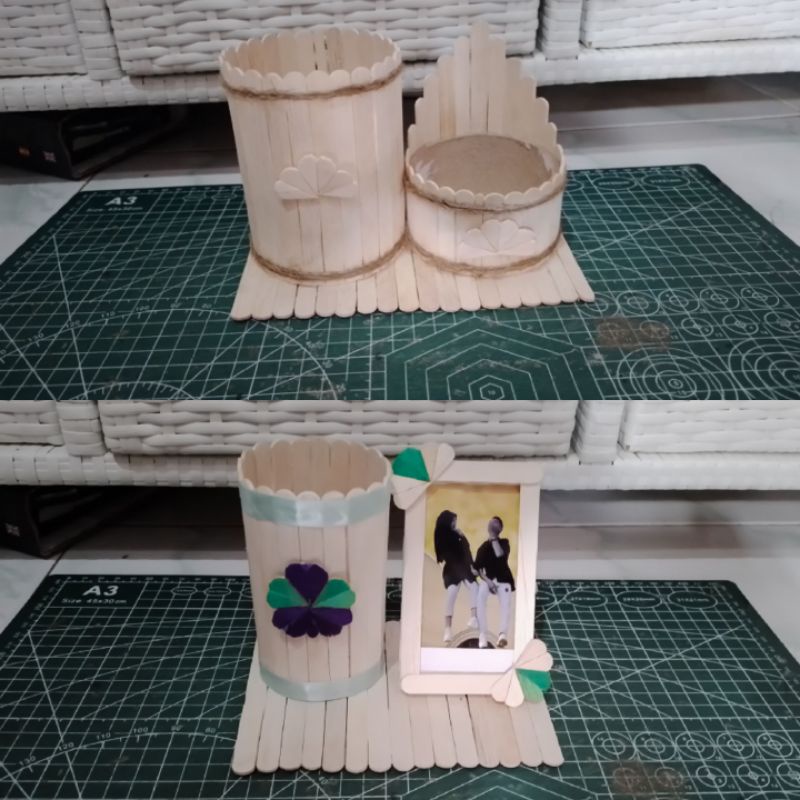 

Prakarya/Kerajinan Tempat pensil/ penyimpanan/stik Es Krim