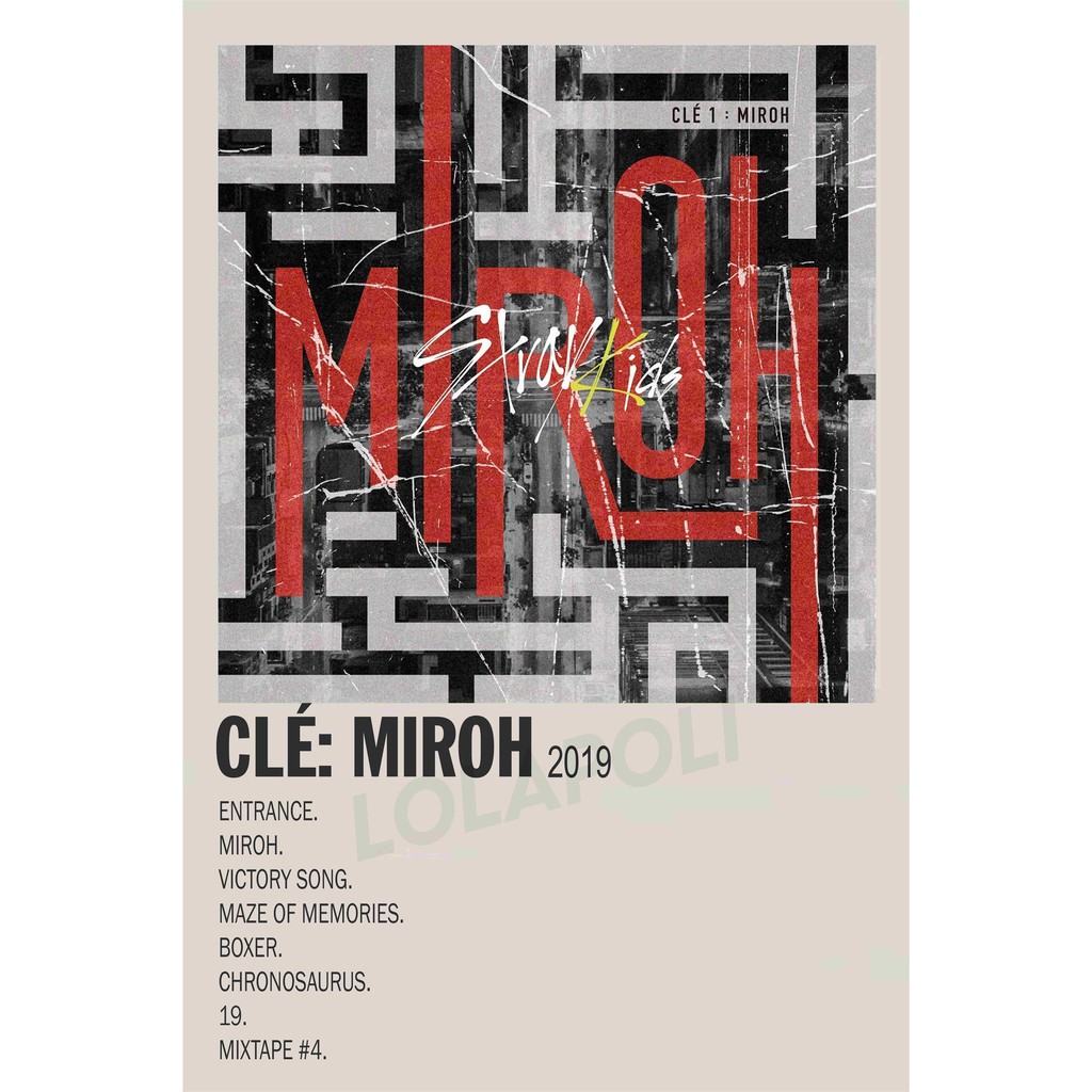 Poster Cover Album K-Pop Cle: Miroh - Stray Kids