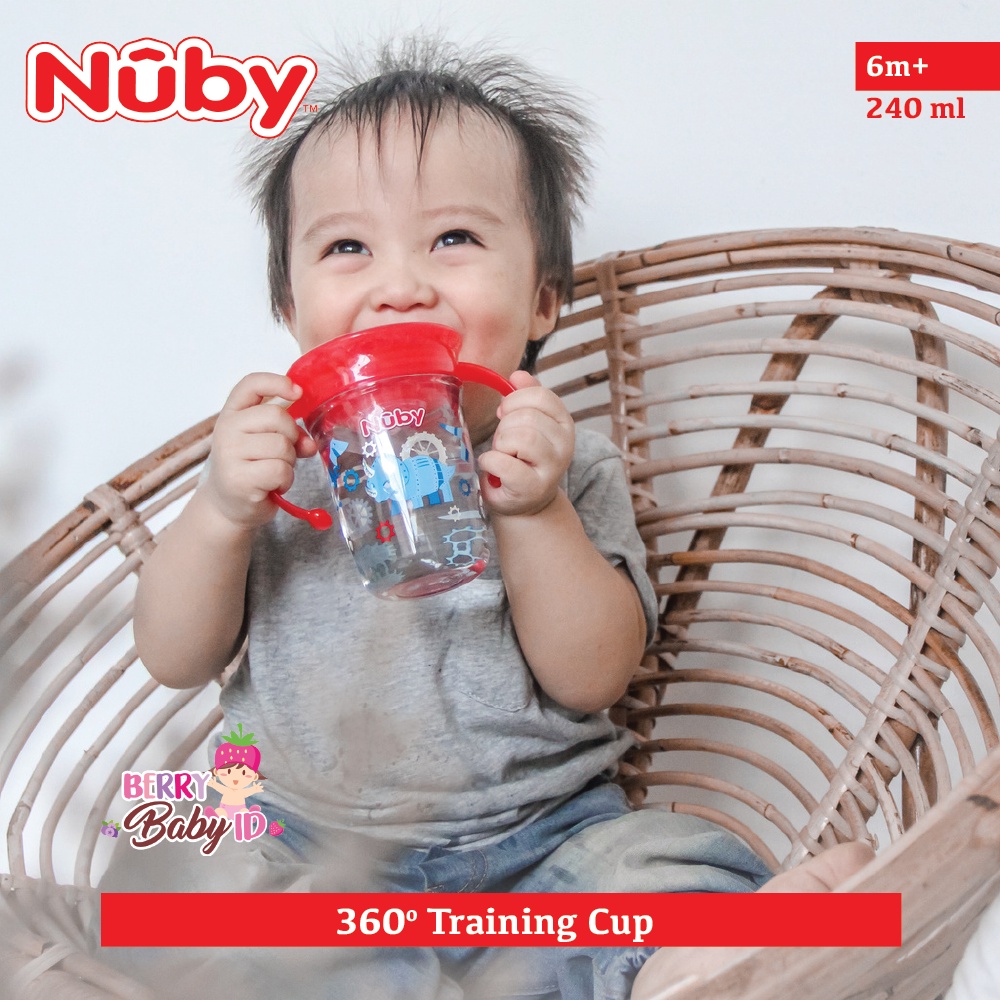 Nuby Tritan Wonder Cup With Handle Glitter Gelas Training Cup Bayi Berry Mart