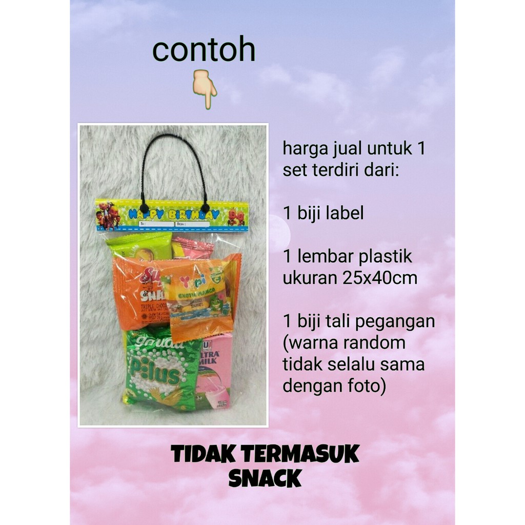plastik snack plastik souvenir ulang tahun karakter upin ipin UPIN IPIN