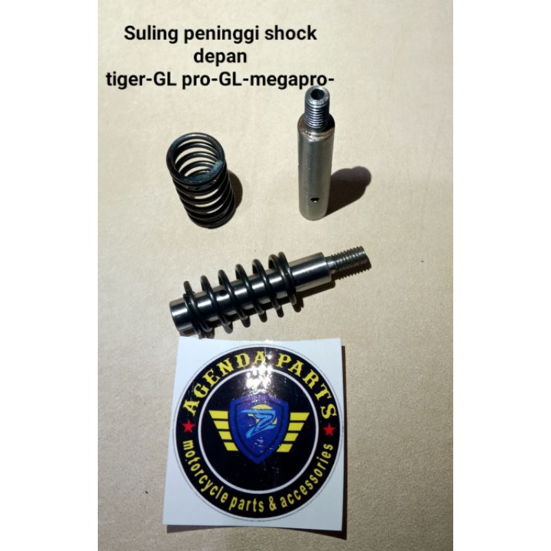 Suling peninggi shock depan plus per rebound 4cm-tiger-GLpro-GL-megapro-cbr-Verza&amp;Rx king yg drat 12