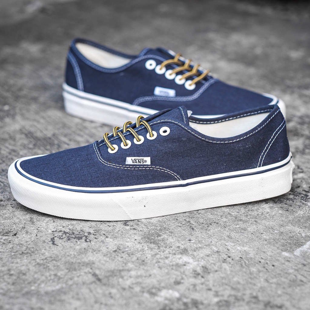 VANS AUTHENTIC x J CREW WORN CANVAS “NAVY” ORIGINAL 100%