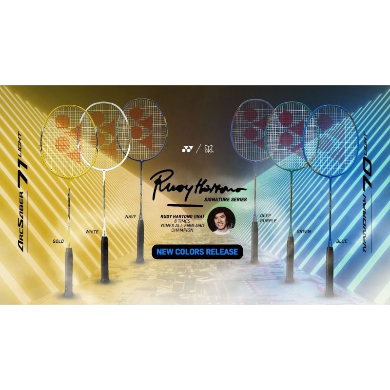 RAKET BADMINTON ORIGINAL YONEX NANORAY 70 LIGHT DAN ARCSABER 71 LIGHT RUDI HARTONO BY YONEX JAPAN
