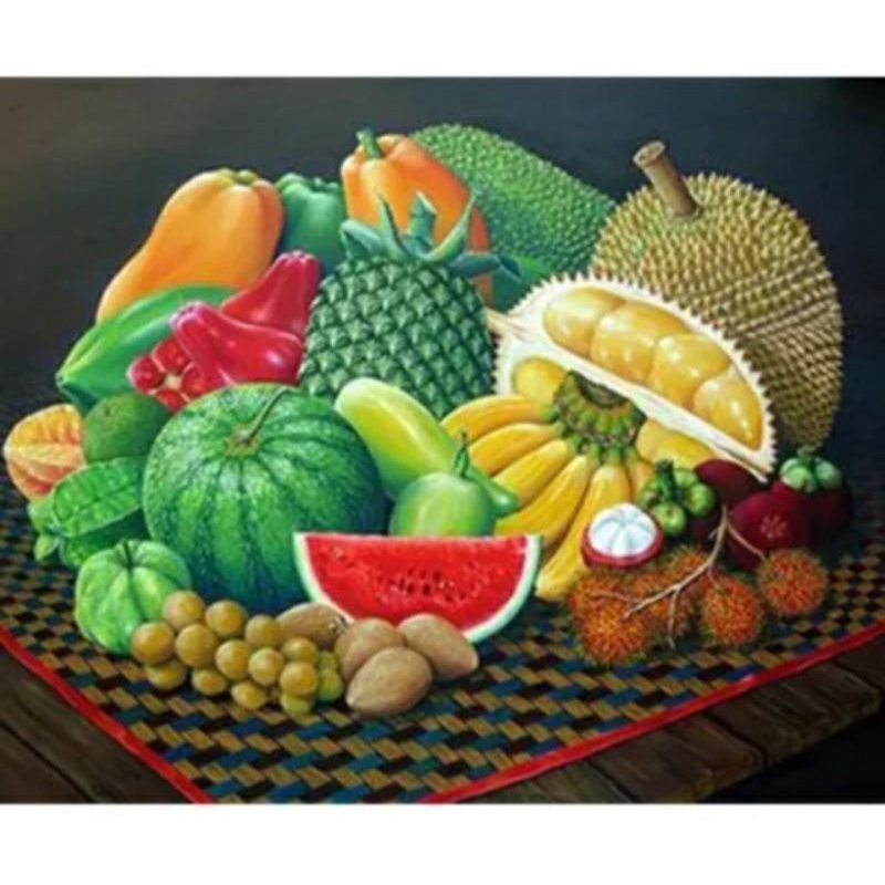 diamond painting gambar gambar/fruits tempel manik manik