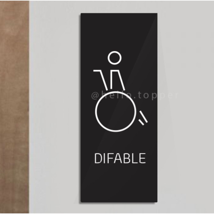 

Toilet Sign Acrylic Difable | Akrilik Label | Sign Toilet Elegan
