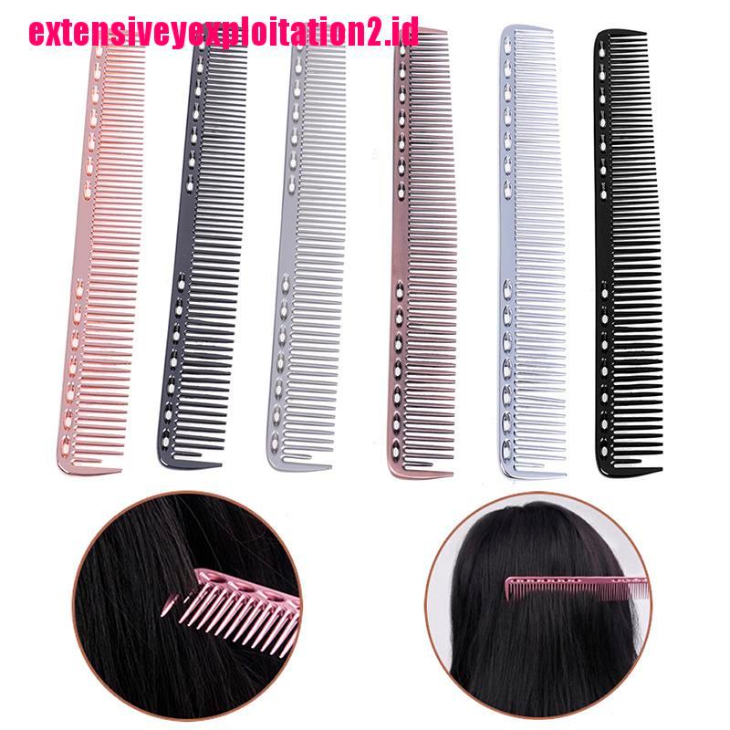 &lt; E2id &amp; &gt; Sisir Profesional Anti Statis Bahan Aluminum Metal Untuk Salon