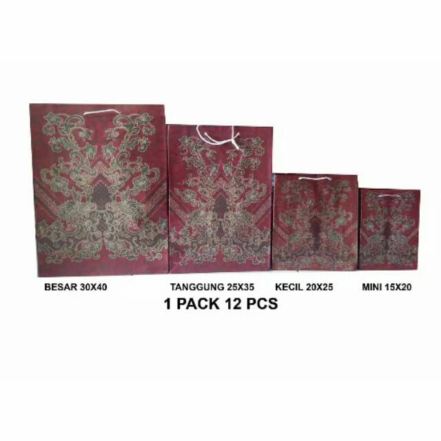 

TAS kertas BATIK MINI paper bag shopping goodie bag souvenir Ukuran Besar Tanggung dan Kecil