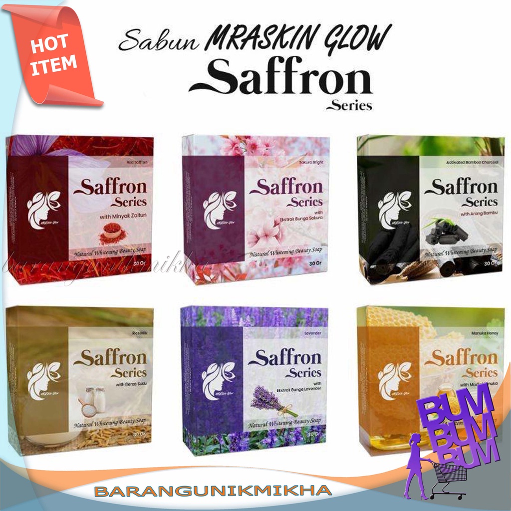 SABUN SAFFRON MRASKIN GLOW /SABUN SAFRON MRASKINGLOW/mra skin glow/mraskinglow