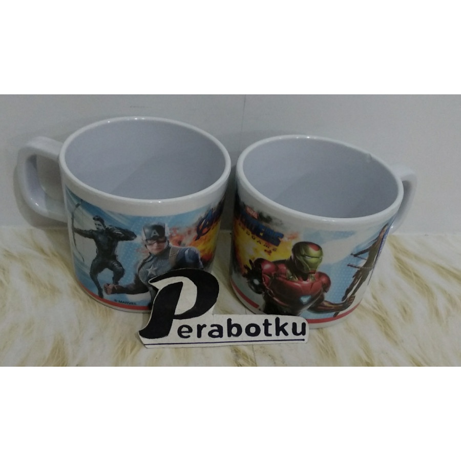 Onyx Cangkir Gelas Mug Anak Karakter SuperHero Avengers Melamine 240ml